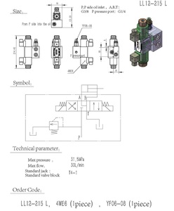 Bloc de distribution hydraulique à double contrepoids/surcentreurs double LL12-215 pour le soulagement de la pression - Product Image 1