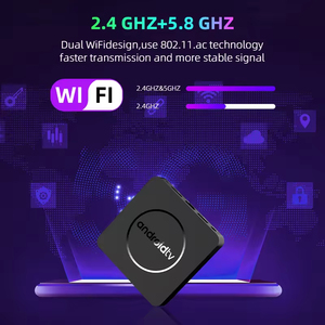 Android 10 ATV settop box 2.4/5 gam <span class=keywords><strong>Wifi</strong></span> và BT 5.0 Allwinner H313 4K HDR Android TV Box bằng giọng nói từ xa - Product Image 4