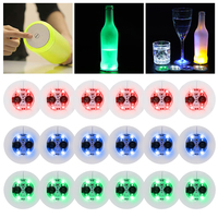 Sous-verres LED à changement de couleur, clignotants, autocollants, écologiques, pour Ramadan, Saint-Valentin, boîte de nuit, bar à vin, fête