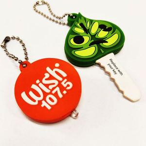 Cache-clés en plastique, porte-clés en caoutchouc, capuchons de clés personnalisés avec logo, porte-clés en PVC souple, couleurs variées, capuchons de clés mignons style anime - Product Image 1