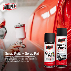Aeropak 500ml Aerosol pürüzsüz Finish onarım boya sprey macun kolay kum mobilya yüzey onarım için - Product Image 4