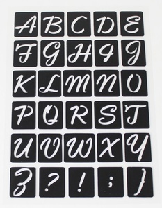 27657 1pc/pkg PVC transferts lettre chiffres auto-adhésif impression papier <span class=keywords><strong>pochoir</strong></span> <span class=keywords><strong>pour</strong></span> bricolage dessin - Product Image 2