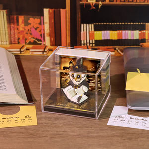 Bloc-notes lumineux 3D en papier découpé pour fans <span class=keywords><strong>de</strong></span> <span class=keywords><strong>Harry</strong></span> Potter, sculpture hibou sorcier, calendrier et bloc-notes <span class=keywords><strong>de</strong></span> bureau - Product Image 3