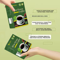 Café vert minceur instantané, goût neutre doux, aromatisé aux fruits, emballé en boîte et en sachet
