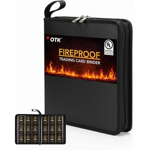 Album per Carte Collezionabili Resistente alle Alte Temperature, Raccoglitore a 9 Tasche, Copertina <span class=keywords><strong>in</strong></span> Materiale Ignifugo - Product Image 1