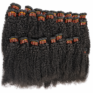Letsfly 16.25$ Deep <b>Curly</b> 28inches Human hair <b>Bundles</b> 100% Human Hair Hair Weft 20PCS Wholesales 50g/pcs - Product Image 1