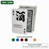 Cartes à Jouer Personnalisables OEM ODM pour la Famille, 54 Cartes en Papier Couché Premium, Finition Lin, Écologiques, avec Logo Personnalisé et Boîte au Design Arrondi