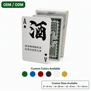 Carte da Gioco Personalizzabili OEM ODM per Famiglie, 54 Carte Premium in Carta Patinata con Finitura Lino, Eco-Friendly, Design Scatola Personalizzato 5787mm - Product Image 1