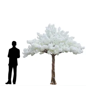 The High Quality Straight White Artificial Cherry Blossom Tree For indoor and Outdoor For Hotel or Wedding Decoration