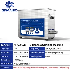 Low Noise Variable Semiwave Degas Portable Jewelry Cleaner Ultrasonic 6.5L Cleaning Washer For Household Dental Dentures
