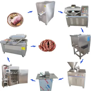 Extrusor de carne de linha de produção, máquina industrial de fabricação de linguiça automática