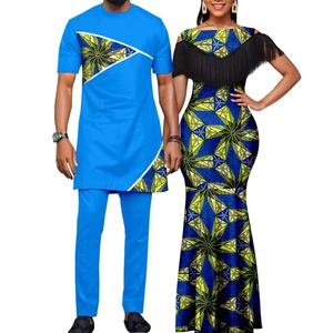 Robe et tenues assorties pour <span class=keywords><strong>couple</strong></span> africain, taille plus, coupe classique, imprimé africain Dashiki, pour homme et femme, pour les fêtes - Product Image 3