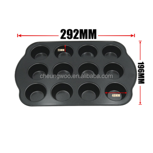<b>Muffin</b> Pan for Baking 12 Cup Nonstick Rectangle Cupcake Pan Set of 2 <b>Muffin</b> <b>Tin</b> Dishwasher Safe - Product Image 1