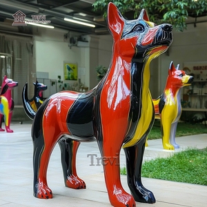 Statua di Cane in Vetroresina Personalizzata TREVI, Graziosa Scultura Animale per Decorazione Esterna in Vendita - Product Image 3