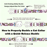 Collier de sécurité NIBAO pour chat avec pendentif marguerite, boucle de déverrouillage rapide, collier floral mignon avec clochette pour chats et petits chiens