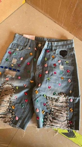 Nuovi Arrivi 2026: <span class=keywords><strong>Pantaloni</strong></span> Trendy da Donna <span class=keywords><strong>con</strong></span> Diamanti, <span class=keywords><strong>Jeans</strong></span> Streetwear, Shorts in Denim - Product Image 6