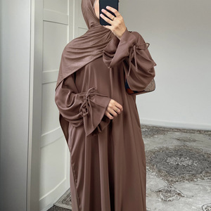 2025 Nida modesto modesto <span class=keywords><strong>abbigliamento</strong></span> <span class=keywords><strong>islamico</strong></span> donna donna <span class=keywords><strong>abbigliamento</strong></span> chiuso Abaya maniche a balza grande orlo autunno stagione poliestere - Product Image 4