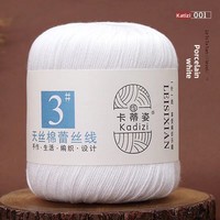 50g 3 plis 3 # dentelle de fil de coton mélangé acrylique 48 couleurs pour tricoter à la main motif teint