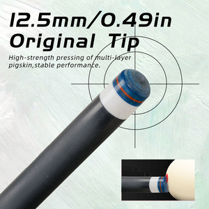 Taco de billar profesional <span class=keywords><strong>CRICAL</strong></span> CL-01 de fibra de carbono con baja deflexión, punta de 12.5mm y junta radial 3/8*8 - Product Image 3