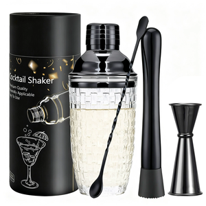 Coctelera de Vidrio <span class=keywords><strong>Bossa</strong></span> <span class=keywords><strong>Nova</strong></span> de 400 ml, Coctelera de Acero Inoxidable con Coctelera de Vidrio para Bartender - Product Image 3