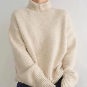 Pull-over en tricot polyvalent à col haut épaissi pour femmes, style <span class=keywords><strong>d</strong></span>écontracté, pour l'automne et l'hiver - Product Image 4
