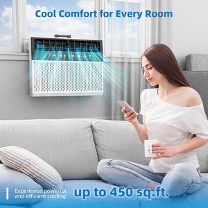 Climatiseur de fenêtre WIFI en forme de U, 10000 BTU, portable, économe en énergie, ultra silencieux, télécommande électrique - Product Image 5