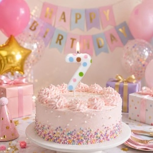 Vela Decorativa para Pastel de Cumpleaños con Número de Sirena en Degradado de Color 0-9 para Diwali y Halloween Hecha de Cera de Parafina - Product Image 3