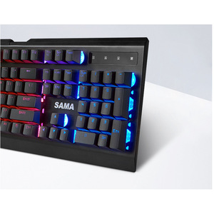 คีย์บอร์ดเกมมิ่งแบบมีสาย SAMA Shield K860 104 ปุ่ม RGB Backlit โปรแกรมได้ ขนาดเต็ม ป้องกันการกดผิดพลาด - Product Image 3