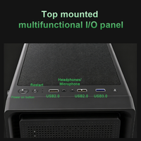 Boîtier d'ordinateur de jeu de taille moyenne en acier, châssis de 330 mm, prise en charge de la carte graphique VGA, refroidisseur de processeur de 165 mm, 2 SSD, 1 HDD, USB 3.0