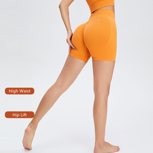 HOT SALE Seamless Hip Lift Gym Shorts High Waist Scrunch Butt Yoga <b>Leggings</b> for <b>Women</b> - Product Image 1