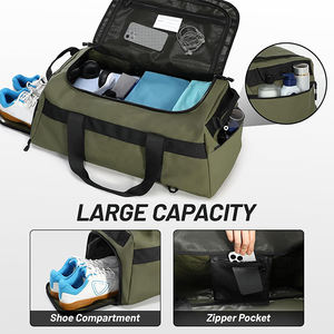 กระเป๋าเป้สะพายหลังแบบผ้าใบขนาดใหญ่ 60 ลิตร สำหรับเดินป่า ปีนเขา ท่องเที่ยว ใส่รองเท้าได้ เหมาะสำหรับผู้ชาย - Product Image 3