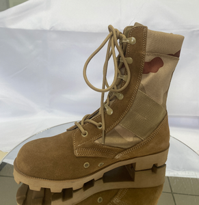 Bottes tactiques montantes Df SFB101 806 style désert marron coyote, avec coutures renforcées, tige en daim et toile, semelle extérieure robuste pour une adhérence optimale. - Product Image 2