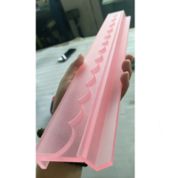 Support de Mahjong en Acrylique Fait Main de Qualité Supérieure, Support de Tuiles de Mahjong Américain en Acrylique Rose Mat Transparent de 20 pouces