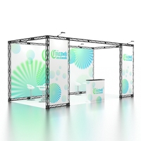 Stand d'exposition modulaire portable en aluminium sans outil 10x20 pieds pour salon professionnel