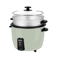 Cuisinière à riz électrique portable verte avec certificats GS CE ROHS LFGB DGCCRF, nouvelle pour usage domestique, inclut une tasse doseuse et une spatule