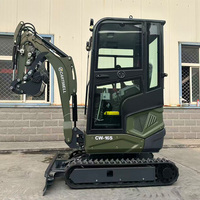 Mini-excavatrice CW-16s CE Euro5, petite pelle compacte chinoise de 1 tonne et 1,5 tonne, avec moteur EPA, pour usage agricole, à vendre