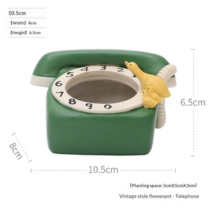 <span class=keywords><strong>Mini</strong></span>-pots <span class=keywords><strong>de</strong></span> fleurs rétro en résine pour jardinage DIY à domicile – Durables et résistants à la corrosion pour succulentes, utilisation sur bureau et au sol - Product Image 6
