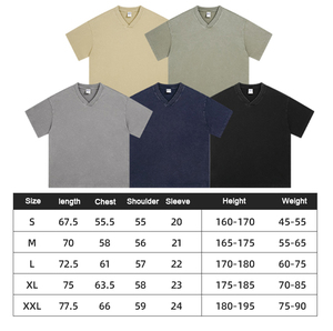 เสื้อยืดคอวีทรงเรโทรพรีเมียม ผ้าถัก งานแฮนด์เมด ย้อมสีด้วยขี้ผึ้ง แต่งขอบขาดๆ  โลโก้สั่งทำได้ ผ้าฝ้าย 100% แขนสั้น ทันสมัย คุณภาพสูง - Product Image 6