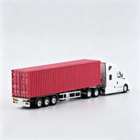 Modèle de camion de transport logistique miniature de qualité supérieure à l'échelle 1:50, à personnaliser soi-même, cadeau d'affaires, collection, décoration de bureau