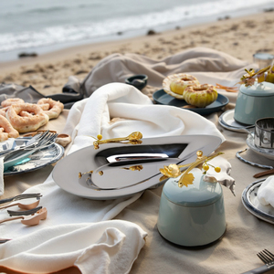 Cao cấp bạc lá thiết kế thép không gỉ dịch vụ Bát thân thiện với môi Snack salad tấm - Product Image 4