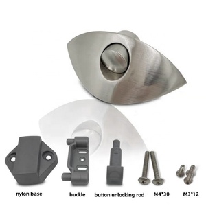 Loquet de meuble moderne demi-lune pour camping-car, en alliage de zinc chromé et nylon, pour la sécurité des portes de camping-cars, motorhomes et remorques - Product Image 3