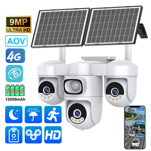 Caméra solaire OEM AG623SR 4G, 9MP HD, triple objectif, 1 image par <span class=keywords><strong>seconde</strong></span>, batterie 12000mAh, 6 moteurs PTZ, vision nocturne couleur, communication bidirectionnelle - Product Image 1