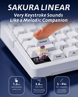 Teclado Mecánico Topográfico Blanco Zornher ZH980, Retroiluminación RGB, Programable, Inalámbrico de Tres Modos