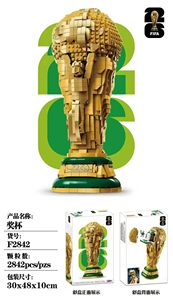 Blocchi da Costruzione Trofeo Mondiale di Calcio 2026, Modello Creativo Coppa Sportiva, Giocattolo Educativo Fai-da-Te, Esposizione da Scrivania, Regalo - Product Image 5