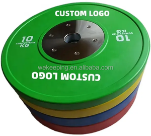 Phòng tập thể dục phụ kiện tùy chỉnh trọng lượng tấm cao su trọng lượng tấm Barbell thiết bị tập thể dục - Product Image 5