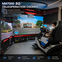 Station d'opérateur à distance 5G avec siège ergonomique pour cabine d'opération à distance d'excavatrice et console de téléopération