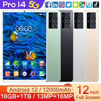 Tablette Android Haute Performance avec Double SIM, Écran 10,1 Pouces, 16 Go + 1 To, Marque 14 Pro Pro, Utilisation Éducative, Fonction d'Appel