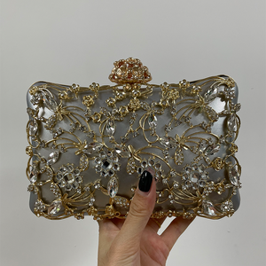 Pochette Sac de Soirée pour Femme Ornée de Strass, Sac à Main de Luxe pour <span class=keywords><strong>Mariage</strong></span>, Bourse de Dîner Tendance, Sacs Uniques - Product Image 3