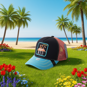 Gorra Trucker Flamingo Squad, Ajustable, de Malla, Unisex, Casual, Diseño de 6 Paneles, para Primavera/Verano - Product Image 2