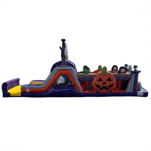 קורס מכשול מתנפחים pvc חיצוני אתגר <span class=keywords><strong>halloween</strong></span> דלעת הטירה עבור השכרת מסיבה - Product Image 3